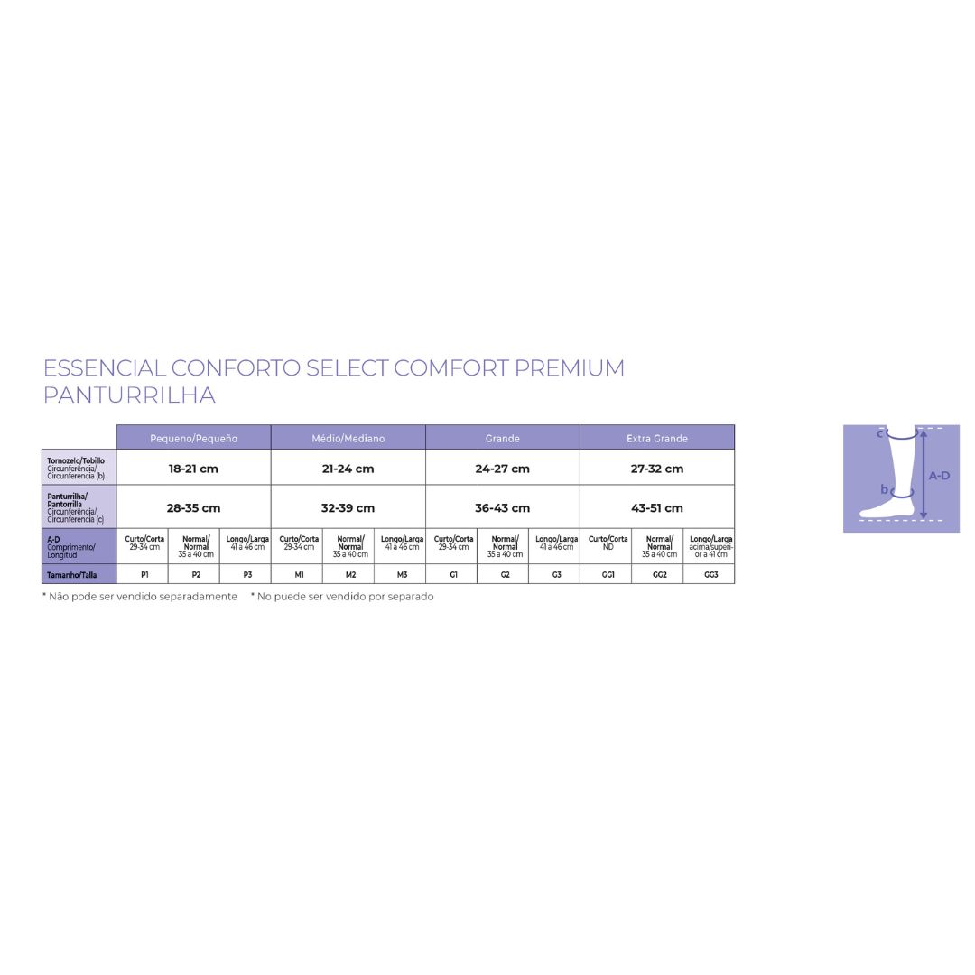 Meia Sigvaris 30-40 mmHg Select Comfort Premium Meia Coxa com