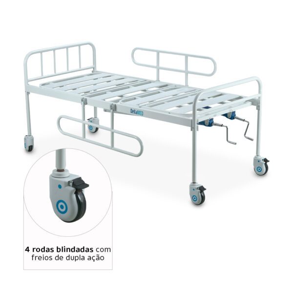 Cama Hospitalar 2 Movimentos Manual DX2 180 Kg Dellamed - Image 4