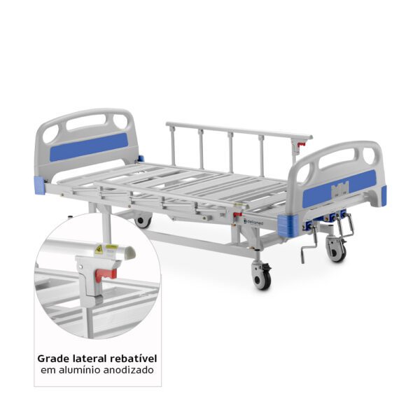 Cama Hospitalar 3 Movimentos Manual DX3 200 Kg Dellamed - Image 6