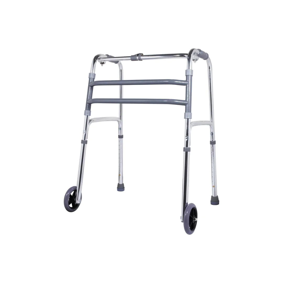 Andador Fixo Com Rodas Ajustável