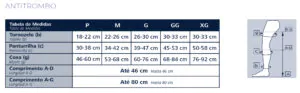 Meia 18-23 mmHg 3/4 Aberta Antitrombo Sigvaris